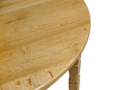 Henning Kjaernulf Henning Kj rnulf Scandinavian Solid White Oak Round Dining Table with Leaves