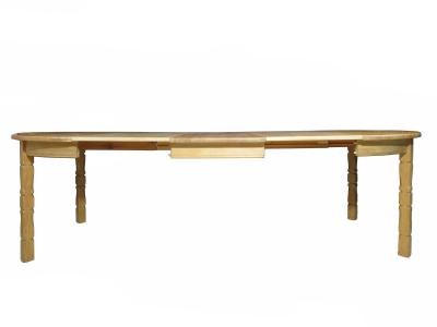 Henning Kjaernulf Henning Kj rnulf Scandinavian Solid White Oak Round Dining Table with Leaves