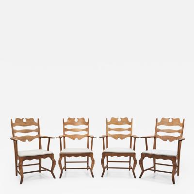 Henning Kjaernulf Henning Kj rnulf Set of Four Oak Dining Chairs Denmark 1960s