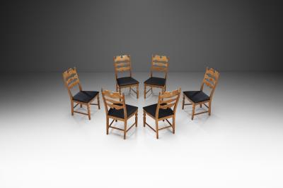 Henning Kjaernulf Henning Kj rnulf Set of Six Oak Dining Chairs for EG M bler Denmark 1960s