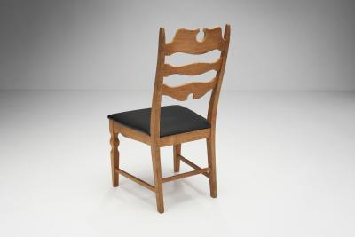 Henning Kjaernulf Henning Kj rnulf Set of Six Oak Dining Chairs for EG M bler Denmark 1960s