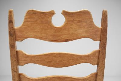 Henning Kjaernulf Henning Kj rnulf Set of Six Oak Dining Chairs for EG M bler Denmark 1960s