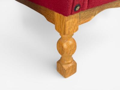 Henning Kjaernulf Henning Kj rnulf Style Lounge Chairs Red Fabric Oak Denmark 1960s