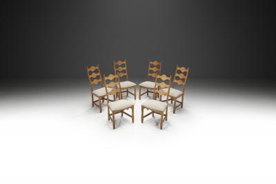Henning Kjaernulf Henning Kjaernulf Dining Chairs for Nyrup M belfabrik Denmark 1950s