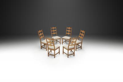 Henning Kjaernulf Henning Kjaernulf Dining Chairs for Nyrup M belfabrik Denmark 1950s