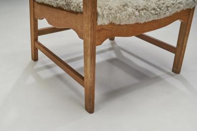 Henning Kjaernulf Henning Kjaernulf Razorblade Armchair with Sheepskin Denmark 1960s
