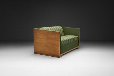 Henning Kjaernulf Oak Two Seater Sofa in the manner of Henning Kj rnulf Denmark Mid 20th Century