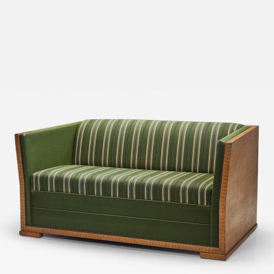 Henning Kjaernulf Oak Two Seater Sofa in the manner of Henning Kj rnulf Denmark Mid 20th Century
