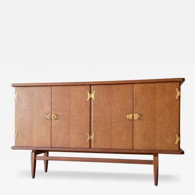 Henning Kjaernulf Oak and Brass Sideboard by Henning Kj rnulf Denmark 1970s