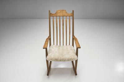 Henning Kjaernulf Razorblade Rocking Chair by Henning Kj rnulf for EG M bler Denmark 1960s
