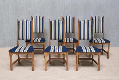 Henning Kjaernulf Set of 6 Henning Kj rnulf Oak Dining Chairs Nyrup M belfabrik Denmark 1960s