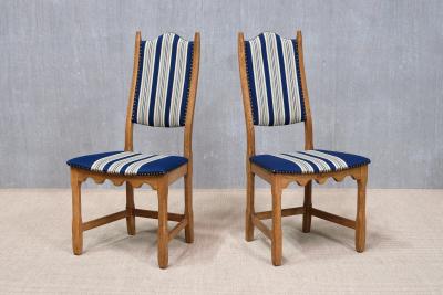 Henning Kjaernulf Set of 6 Henning Kj rnulf Oak Dining Chairs Nyrup M belfabrik Denmark 1960s