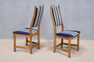 Henning Kjaernulf Set of 6 Henning Kj rnulf Oak Dining Chairs Nyrup M belfabrik Denmark 1960s