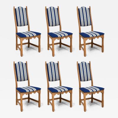 Henning Kjaernulf Set of 6 Henning Kj rnulf Oak Dining Chairs Nyrup M belfabrik Denmark 1960s