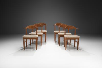 Henning Kjaernulf Set of Six Henning Kj rnulf Dining Chairs for EG Kvalitetsm bel Denmark 1960s