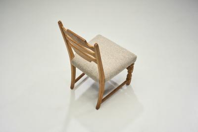 Henning Kjaernulf Six Solid Oak Dining Chairs in the Manner of Henning Kj rnulf Denmark 1960s
