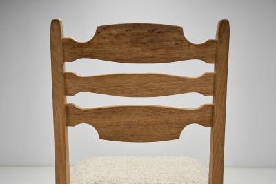 Henning Kjaernulf Six Solid Oak Dining Chairs in the Manner of Henning Kj rnulf Denmark 1960s