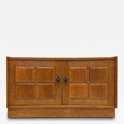 Henning Kjaernulf Small Oak Danish Modern Brutalist Chests Henning Kjaernulf Style Pair
