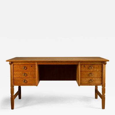 Henning Kjaernulf Solid Oak Desk by Henning Kj rnulf Denmark 1960s