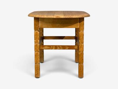 Henning Kjaernulf Style Side Table Oak Denmark 1970s