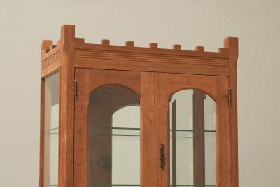 Henning Kjaernulf Unique Henning Kjaernulf Style Glazed Display Cabinet in Solid Oak 1970s