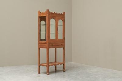 Henning Kjaernulf Unique Henning Kjaernulf Style Glazed Display Cabinet in Solid Oak 1970s