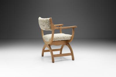 Henning Kjaernulf Upholstered Kurul Chair by Henning Kj rnulf for EG Kvalitetsm bel Denmark 1960s