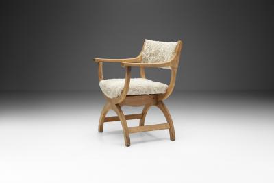 Henning Kjaernulf Upholstered Kurul Chair by Henning Kj rnulf for EG Kvalitetsm bel Denmark 1960s