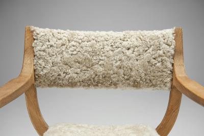 Henning Kjaernulf Upholstered Kurul Chair by Henning Kj rnulf for EG Kvalitetsm bel Denmark 1960s