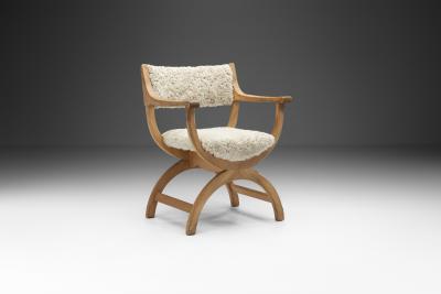 Henning Kjaernulf Upholstered Kurul Chair by Henning Kj rnulf for EG Kvalitetsm bel Denmark 1960s