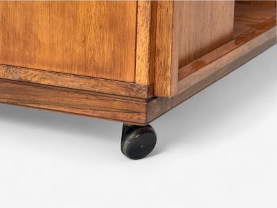 Henning Korch Danish Modern Rosewood Rolling Coffee Table Denmark 1960s