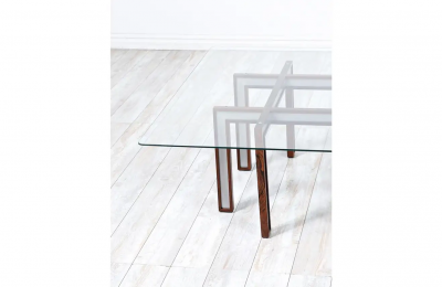 Henning Korch Danish Modern Rosewood Steel Coffee Table by Henning Korch