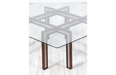 Henning Korch Danish Modern Rosewood Steel Coffee Table by Henning Korch