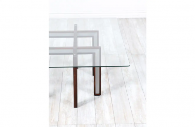 Henning Korch Danish Modern Rosewood Steel Coffee Table by Henning Korch