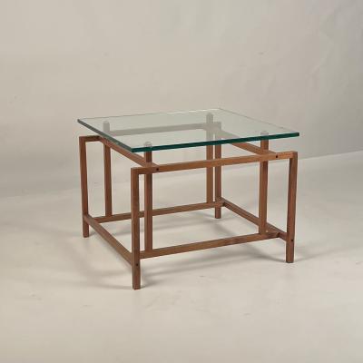 Henning N rgaard Slender Teak and Glass Side Table by Henning N rgaard for Komfort M bler