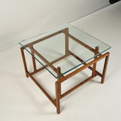 Henning N rgaard Slender Teak and Glass Side Table by Henning N rgaard for Komfort M bler