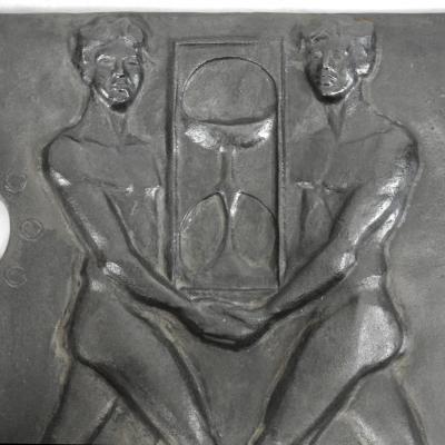 Henri Albert Lagriffoul Henri Albert Lagriffoul 1907 1981 Cast Iron Fireback