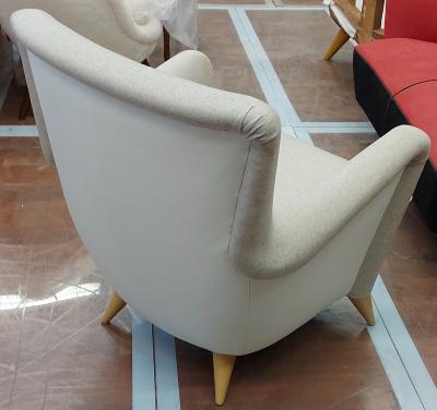 Henri Caillon Henri Caillon for Erton iconic french 50s comfy pair of chairs fully restored