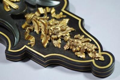 Henri Dasson 19thc ormolu ebonised wall bracket attributed to Henri Dasson