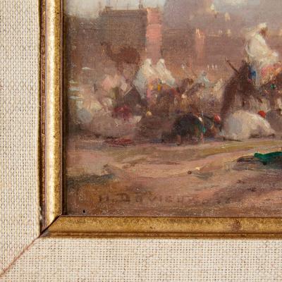 Henri Duvieux Henri Duvieux French Orientalist Oil Painting Morning View Hagia Sophia Turkey