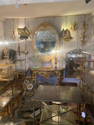 Henri Fernandez 1970 Pair Of Sconces In Silvered And Patinated Brass Fernandez Isabelle Faure