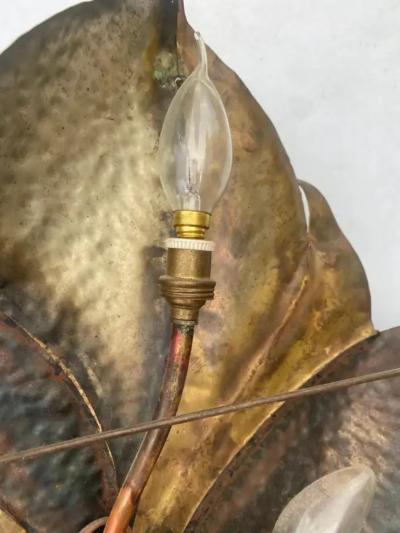 Henri Fernandez 1970 Pair Of Sconces In Silvered And Patinated Brass Fernandez Isabelle Faure