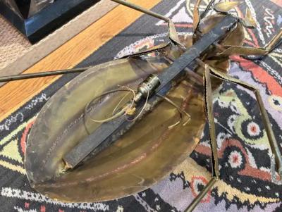 Henri Fernandez French Brutalist Brass Scarab Coffee Table Base