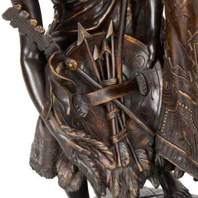 Henri Honor Pl Large 19th C Orientalist bronze figure of a Moorish warrior by Henri Honor Pl 