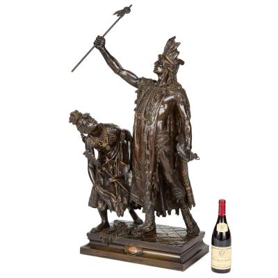 Henri Honor Pl Large 19th C Orientalist bronze figure of a Moorish warrior by Henri Honor Pl 