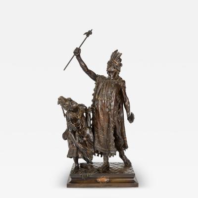 Henri Honor Pl Large 19th C Orientalist bronze figure of a Moorish warrior by Henri Honor Pl 