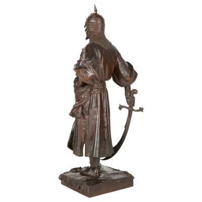 Henri Honor Pl Large 19thC Orientalist bronze figure of a Moorish warrior by Henri Honor Pl 