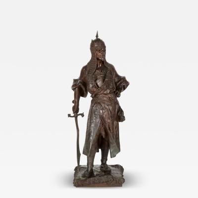 Henri Honor Pl Large 19thC Orientalist bronze figure of a Moorish warrior by Henri Honor Pl 