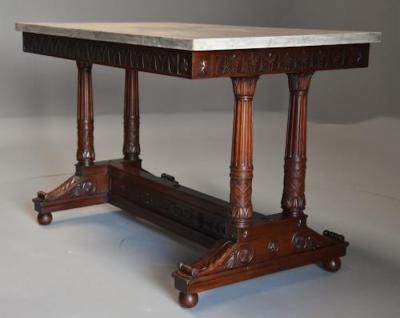 Henri Jacob Rare fine quality 19thc French Empire centre table with marble top