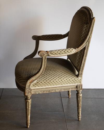 Henri Jacob SET OF FOUR LATE 18TH CENTURY LOUIS XVI FAUTEUILS BY HENRI JACOB